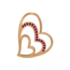 Золотая подвеска c рубинами