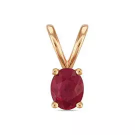 Золотая подвеска c рубином