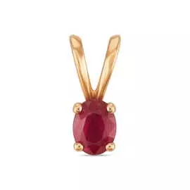 Золотая подвеска c рубином