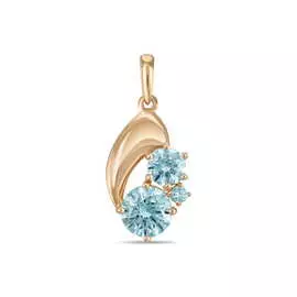 Золотая подвеска c сваровски