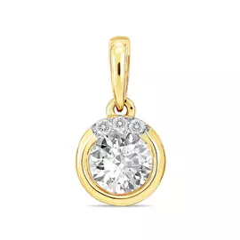 Золотая Подвеска c фианитами