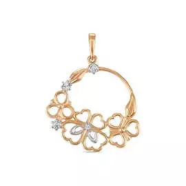 Золотая подвеска c топазом