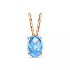 Золотая подвеска c топазом
