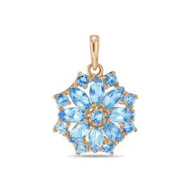 Золотая подвеска c топазом