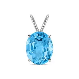 Золотая подвеска c топазом