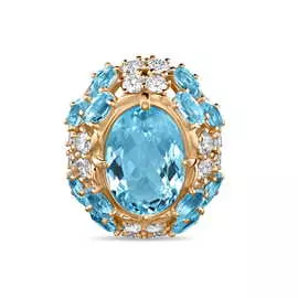 Золотая Подвеска c топазом и бриллиантами