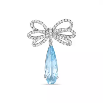 Золотая Подвеска c топазом и бриллиантами