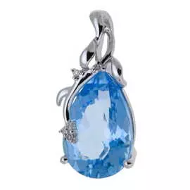 Золотая Подвеска c топазом и бриллиантами