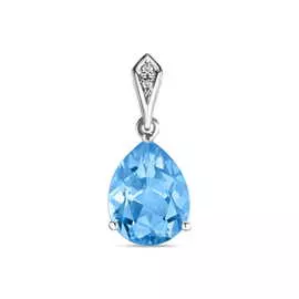 Золотая Подвеска c топазом и бриллиантами