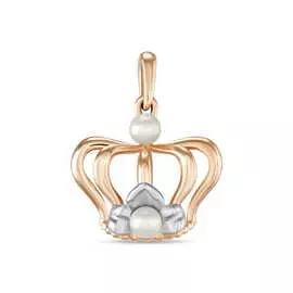 Золотая Подвеска c жемчугом