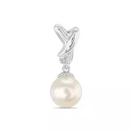 Золотая Подвеска c жемчугом и фианитом