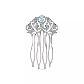 Золотая Заколка c топазом, бриллиантами и сапфирами