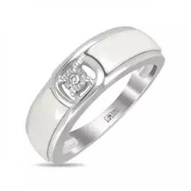 Золотое кольцо c агатами и бриллиантом