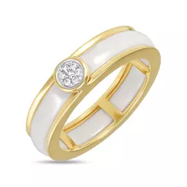 Золотое Кольцо c агатом и бриллиантами