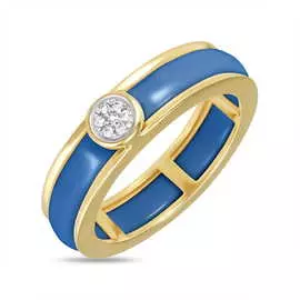 Золотое кольцо c агатом и бриллиантами