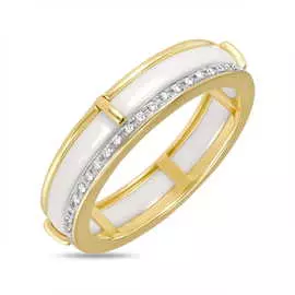 Золотое кольцо c агатом и бриллиантами