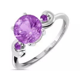 Золотое кольцо c аметистами