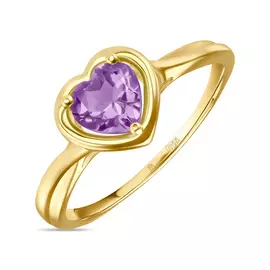 Золотое кольцо c аметистом