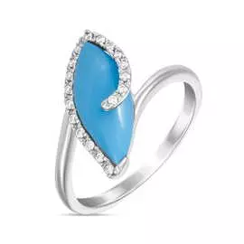 Золотое кольцо c бирюзой и бриллиантами