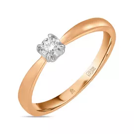 Золотое кольцо c бриллиантом