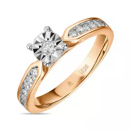 Золотое кольцо c бриллиантами