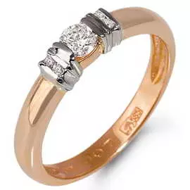 Золотое кольцо c бриллиантами