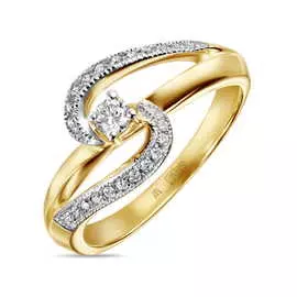 Золотое кольцо c бриллиантами