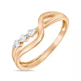 Золотое кольцо c бриллиантами