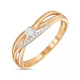 Золотое кольцо c бриллиантами