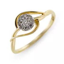 Золотое кольцо c бриллиантами