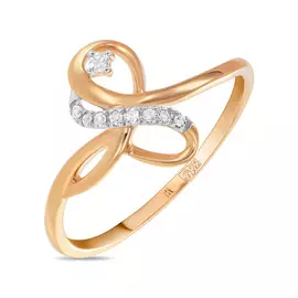 Золотое кольцо c бриллиантами