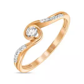 Золотое кольцо c бриллиантами