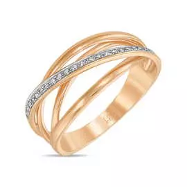 Золотое кольцо c бриллиантами