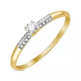 Золотое кольцо c бриллиантами