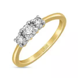 Золотое кольцо c бриллиантами