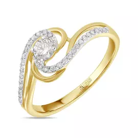 Золотое кольцо c бриллиантами