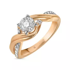 Золотое кольцо c бриллиантами