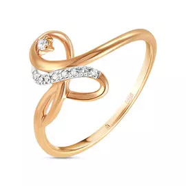 Золотое кольцо c бриллиантами