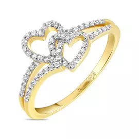 Золотое кольцо c бриллиантами