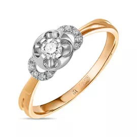 Золотое кольцо c бриллиантами