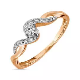 Золотое кольцо c бриллиантами