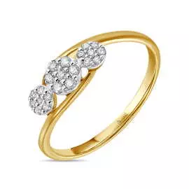 Золотое кольцо c бриллиантами