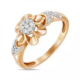 Золотое кольцо c бриллиантами