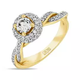 Золотое кольцо c бриллиантами