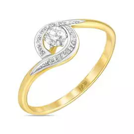 Золотое кольцо c бриллиантами