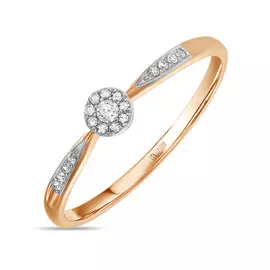 Золотое кольцо c бриллиантами