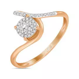 Золотое кольцо c бриллиантами