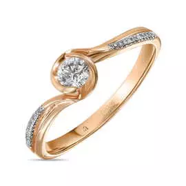 Золотое кольцо c бриллиантами