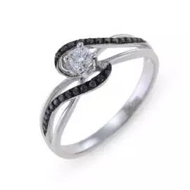 Золотое кольцо c бриллиантами