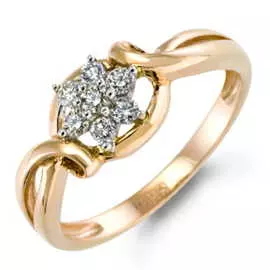 Золотое кольцо c бриллиантами